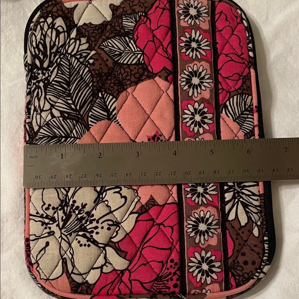 Vera Bradley Pink and Brown Floral Pouch